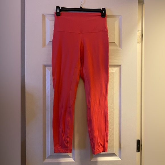 Lululemon Align Double Lined Leggings - Sz 6 - Beautiful Coral Color - Picture 2 of 8